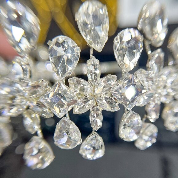 Statement Bridal Headband, Silver Crystal Headpiece, Wedding Hair Accessory main image 4